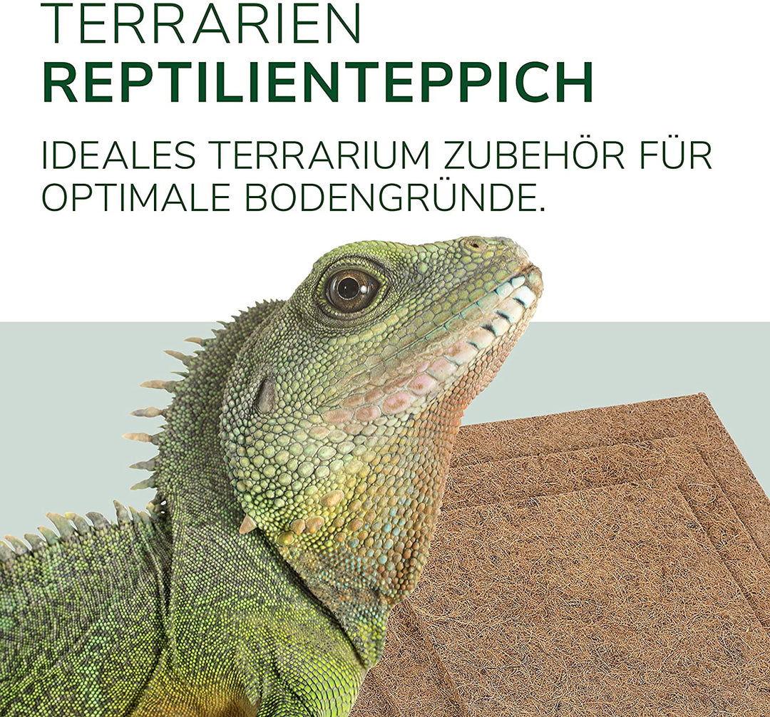 5 Stück - Terrarien Reptilienteppich aus Kokosfaser