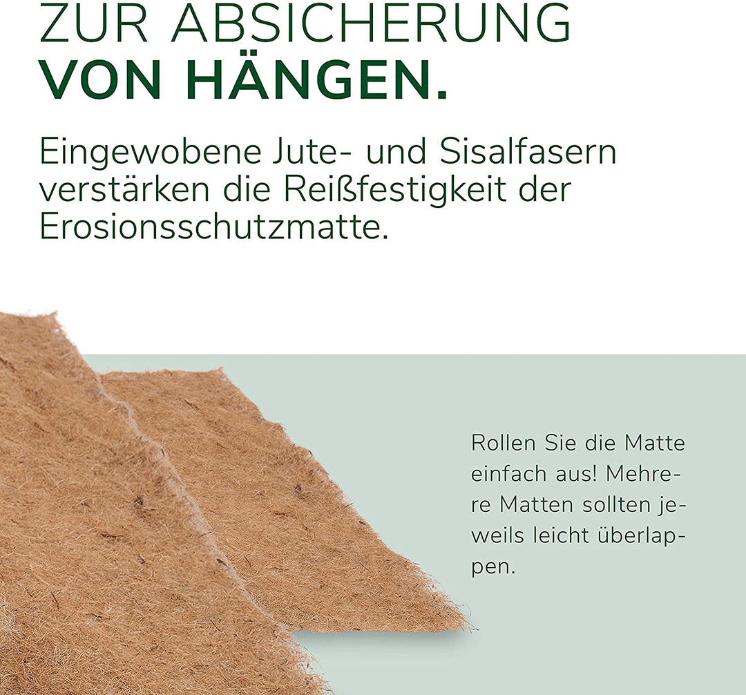 Natursache Erosionsschutzmatte - Kokos/Jute - 1 x 10m