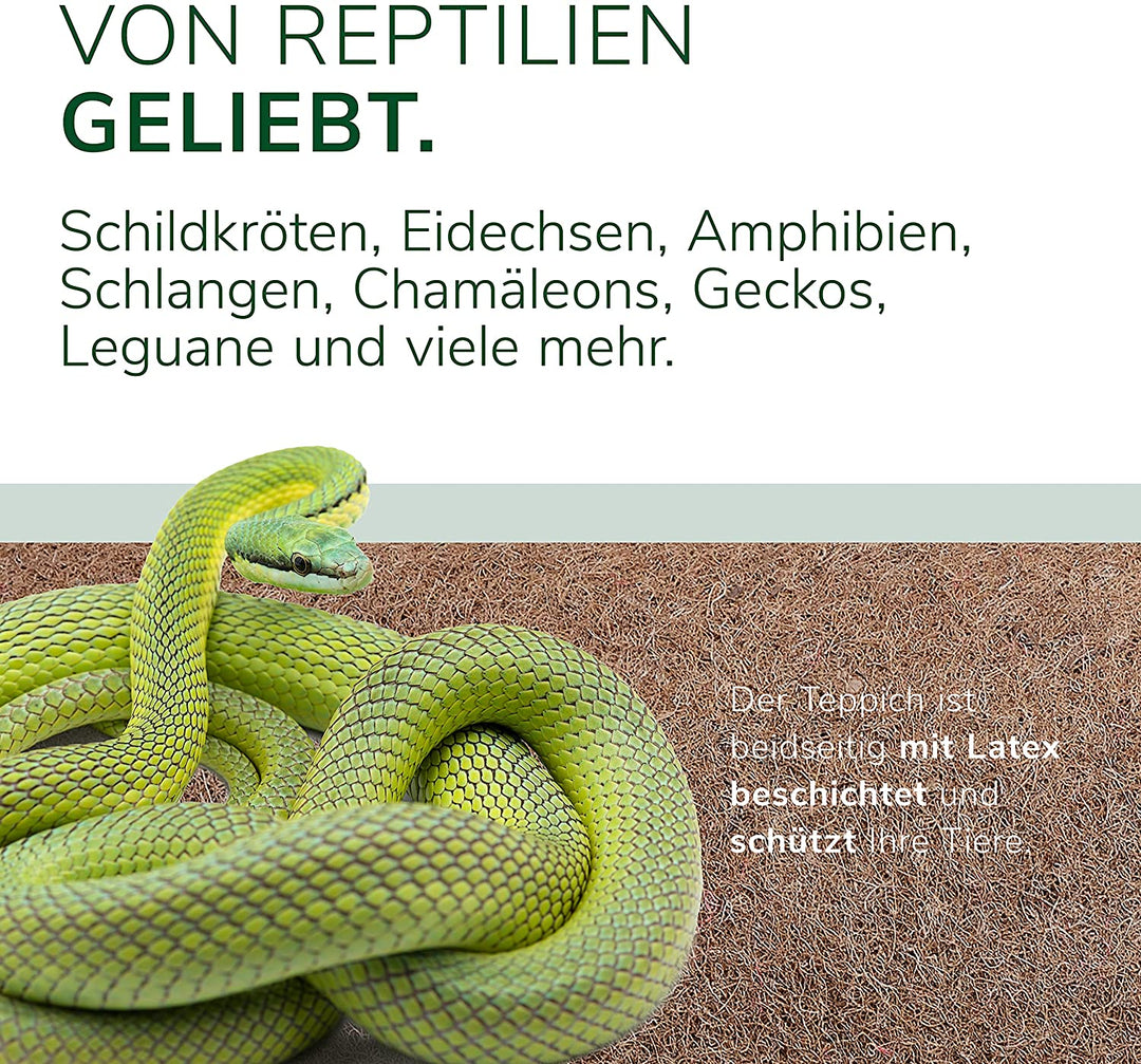 5 Stück - Terrarien Reptilienteppich aus Kokosfaser