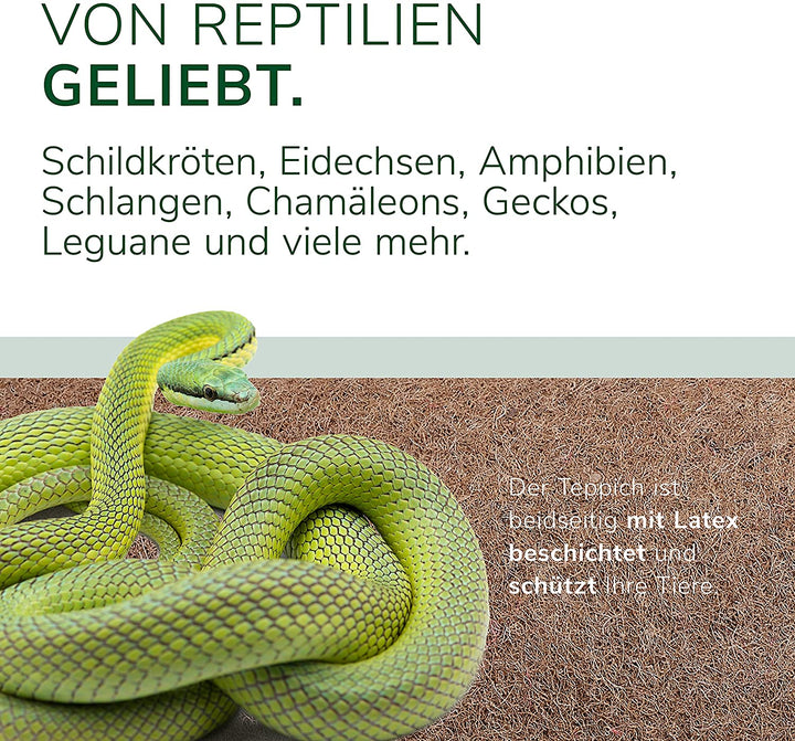 5 Stück - Terrarien Reptilienteppich aus Kokosfaser