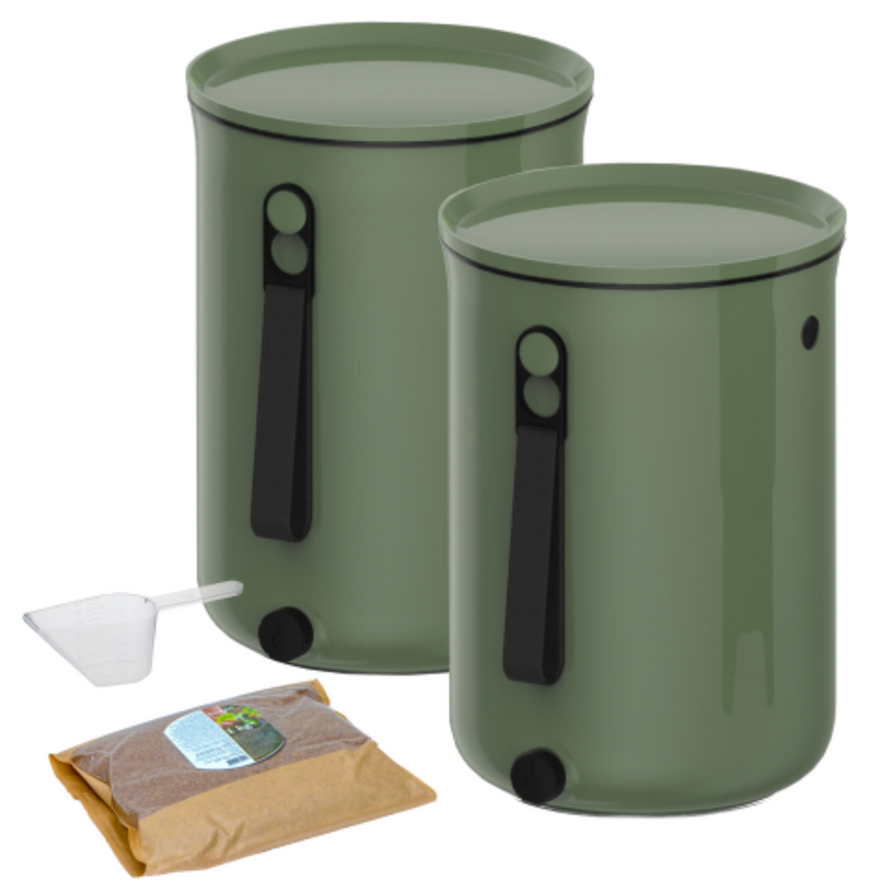 Bokashi Organko 2er Set - Nachhaltiger Komposter in der Küche