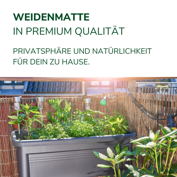 Weidenmatte um 30% reduziert - Sichtschutz und Windschutz für Balkon, Terrasse und Garten