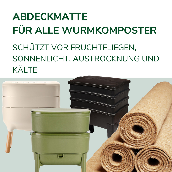 Hanfmatte für die Wurmkiste und Wurmkomposter aus 100% Hanf - 100 x 50 x 0,5cm