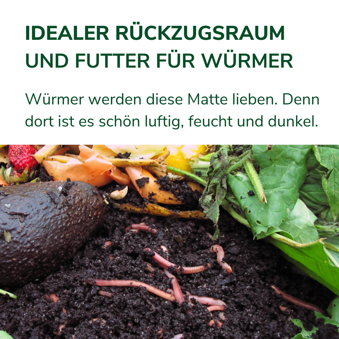 Hanfmatte für die Wurmkiste und Wurmkomposter aus 100% Hanf - 100 x 50 x 0,5cm