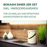 Bokashi Organko 2er Set - Nachhaltiger Komposter in der Küche