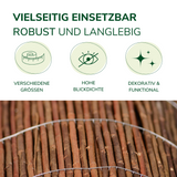 Weidenmatte um 30% reduziert - Sichtschutz und Windschutz für Balkon, Terrasse und Garten