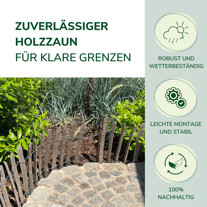 Staketenzaun zum Stecken - Flexibler Gartenzaun