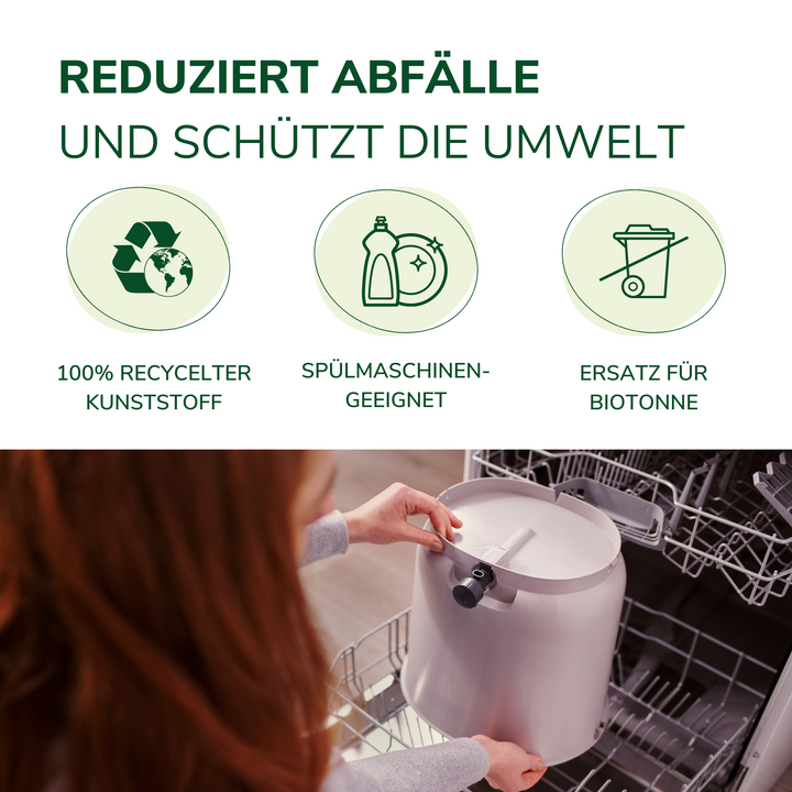 Effektiver & geruchloser Biomülleimer für die Küche - Bokashi Essential Eimer Starterset (Komposter)