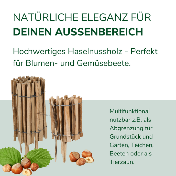 Staketenzaun zum Stecken - Flexibler Gartenzaun