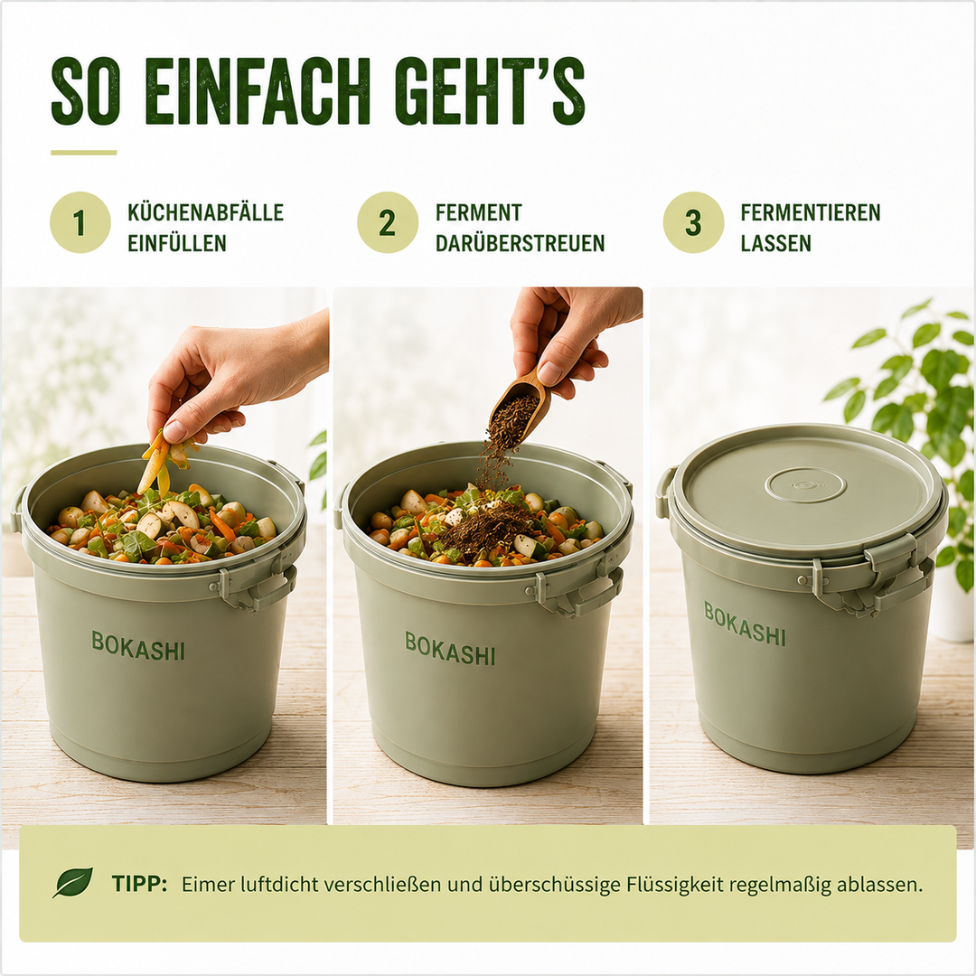 Bokashi-Flocken mit EM – für die natürliche Fermentation deiner Küchenabfälle