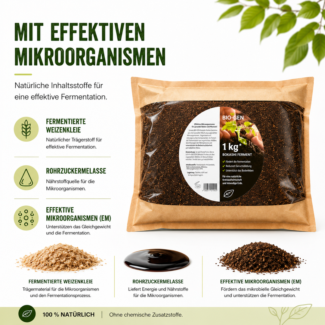 Bokashi-Flocken mit EM – für die natürliche Fermentation deiner Küchenabfälle