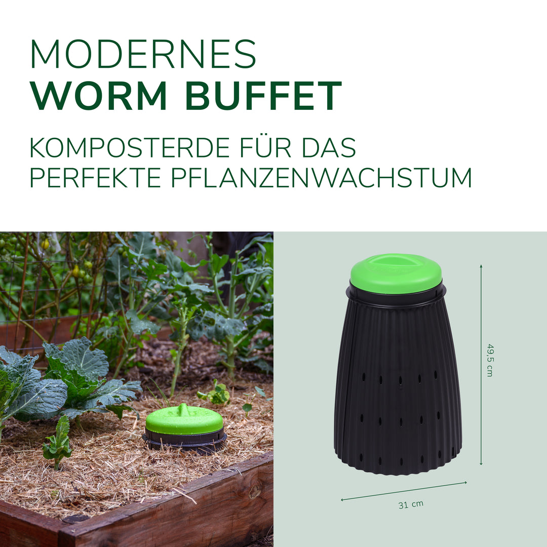 Wurmkomposter "Worm Buffet" inkl. 500 Kompostwürmer