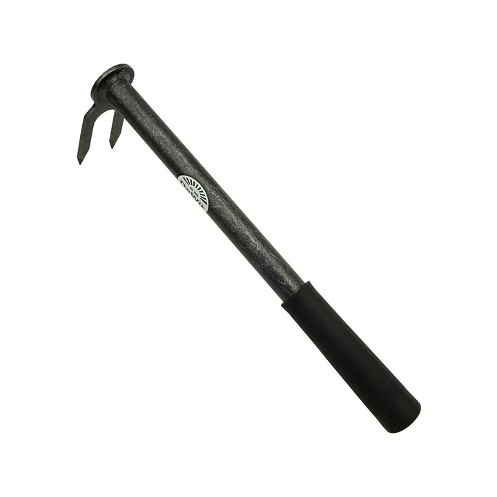 DeWit Handhacke aus Borstahl mit 2 Zinken 35 cm I Profi Gartenhacke I Premium Garten-Zubehör zum Unkraut entfernen & Boden lockern