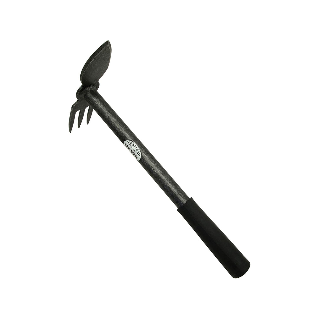 DeWit Kombi-Hacke aus Borstahl mit 3 Zinken 35 cm I Profi Gartenhacke I Premium Gartenzubehör zum Unkraut entfernen & Bodenlockern
