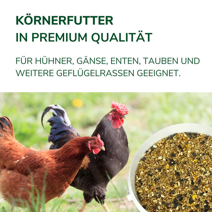 Hühnerfutter - Alleinfutter für Hühner, Legehennen, Enten, Gänse, Fasanen