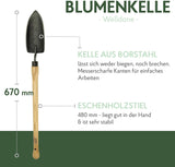 DeWit Blumenkelle 'Welldone' mit langem Stiel 67 cm I Blumenschaufel & Unkrautstecher aus Borstahl