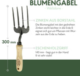 DeWit Blumengabel 'Twisted Hand-Fork Welldone' 30 cm I Profi Grabegabel aus Borstahl
