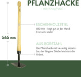 DeWit Pflanz-Hacke 56,5 cm I Profi Gartenhacke aus Borstahl zum Pflanzen setzen