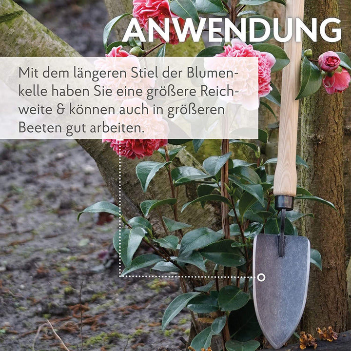 DeWit Blumenkelle 'Welldone' mit langem Stiel 67 cm I Blumenschaufel & Unkrautstecher aus Borstahl