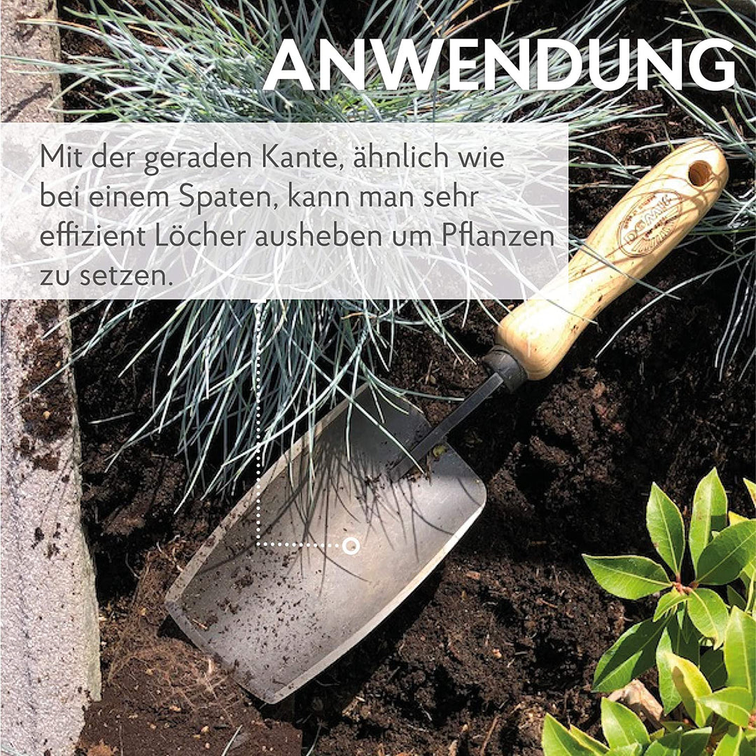 DeWit Pflanzenkelle 'Welldone' mit gerader Schneide 31 cm I Profi Blumenschaufel & Unkrautstecher