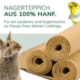 Rollenware - Nagerteppich aus 100% Hanf - Nagermatte 25,00m x 50 x 0,5cm