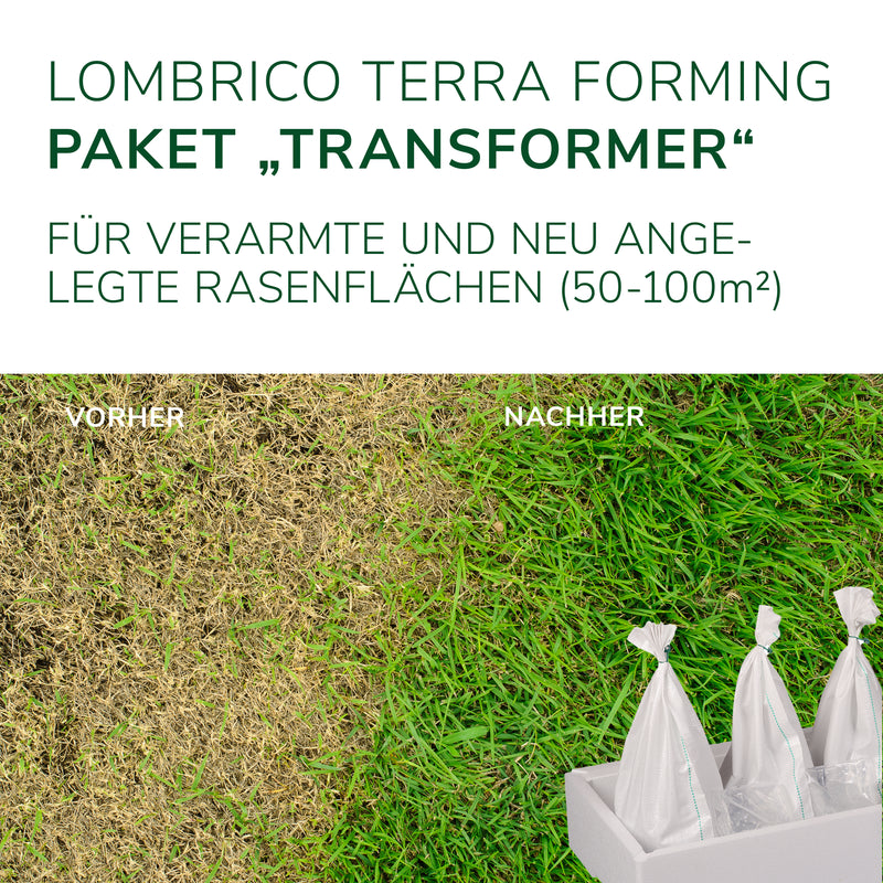 Terra Forming Paket - 'Transformer' - Bodenbelebung für Rasenflächen (50-100 m²)