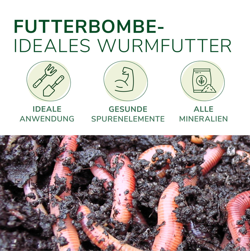 Spezial Wurmfutter 1Liter - für Rotwürmer Dendrobaena und Tauwürmer