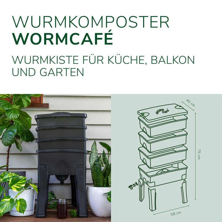 Wurmkomposter - "Wormcafé inkl. 1000 Kompostwürmer" Wurmcafe