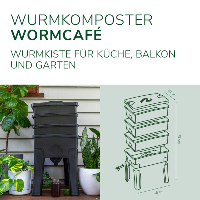 Wurmkomposter - "Wormcafé inkl.1000 Kompostwürmer" Wurmcafe