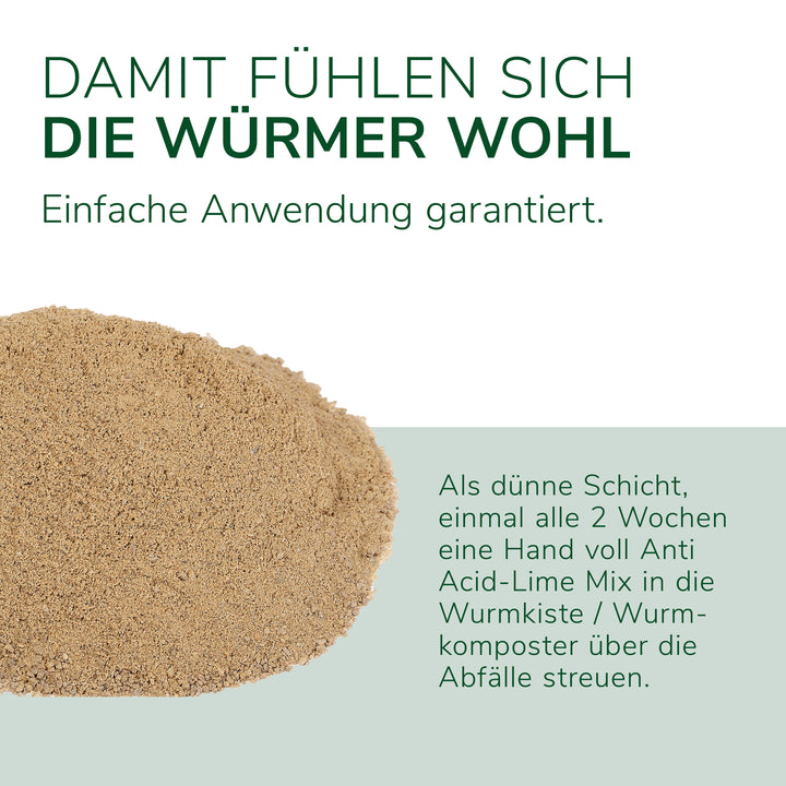 Anti Acid - Lime Mix 2 kg- Säureregulierer für die Wurmkiste