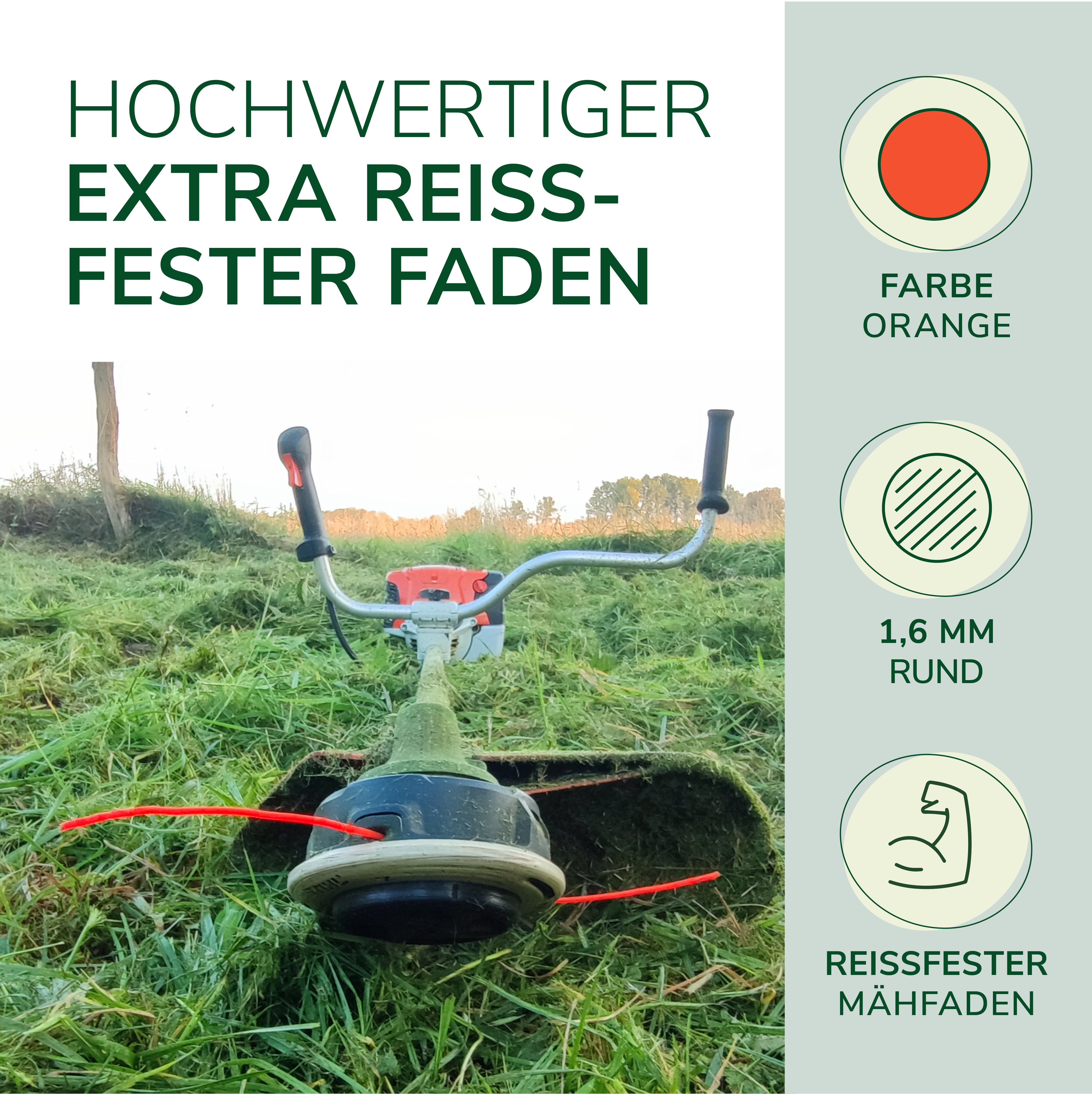 Expert Motoculture Rasentrimmer-Faden, Rund, 2,0 Mm, 130 M – Für Alle Marken